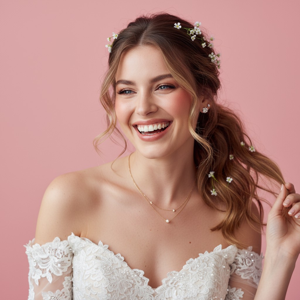 Messy Ponytail Hairstyle For Wedding Ideas